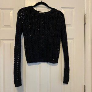 Hollister open knit crocheted layering sweater - Size M